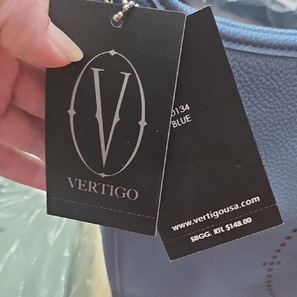 Brand New Vertigo Paris Light Blue Shoulder Bag - Picture 6 of 9